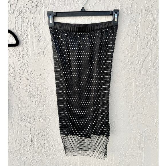 Opening Ceremony Black and White Mesh Crop Top - Picture 3 of 10